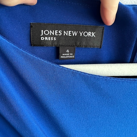 Jones New York Ruched Rosette Detail Dress Size 4 - Picture 2 of 8